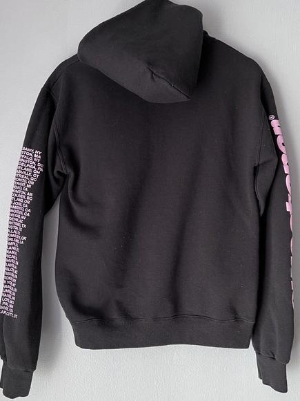 Ariana Grande Sweetener Tour Hoodie Concert Pink Sweatshirt Women’s Medium Tight - Picture 7 of 8